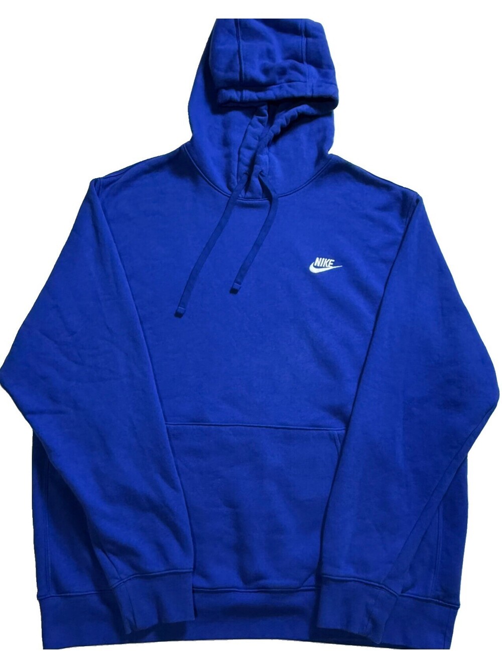 Nike Hoodie Mens XL Blue Sportswear Club Fleece Cozy Warm Winter Kangaroo Pocket